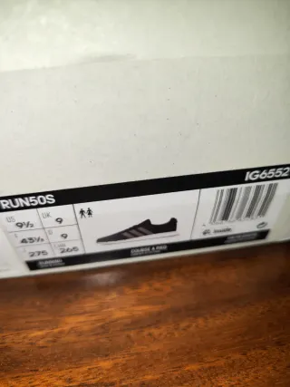 Adidas Run 50s Talla 43.5 Azul Marino