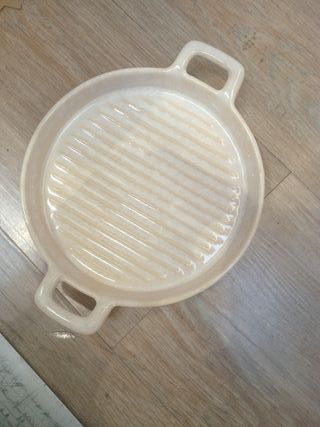 Plato grill cerámica con asas