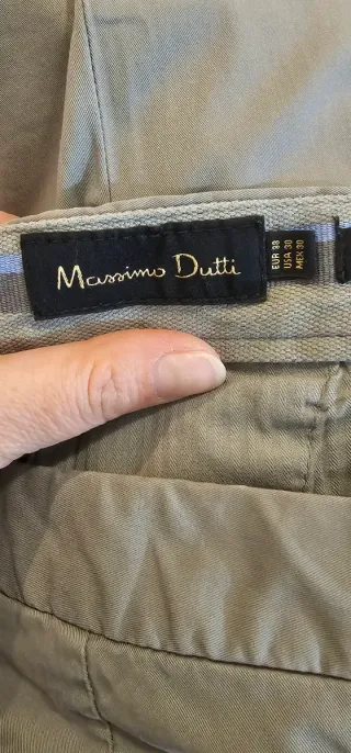 Pantalón chino Massimo Dutti verde oliva