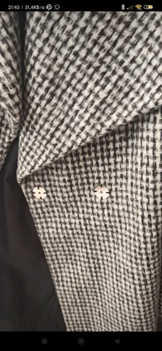 Cappotto lungo fantasia pied de poule
