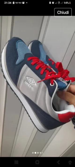 Sneakers Umbro Blu/Grigie Taglia 41