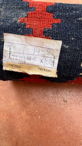 Alfombra Iraní Antigua Lana Hexagonal