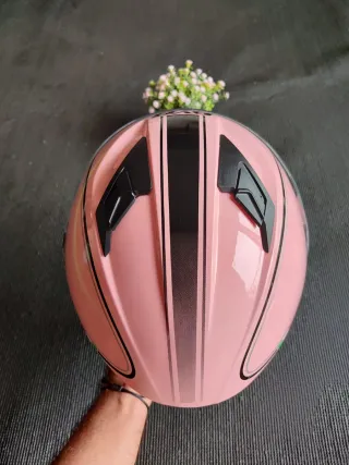 Casco Moto Jet Talla L Rosa Unisex