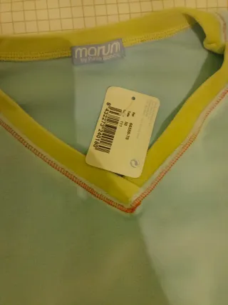 Pijama azul y naranja