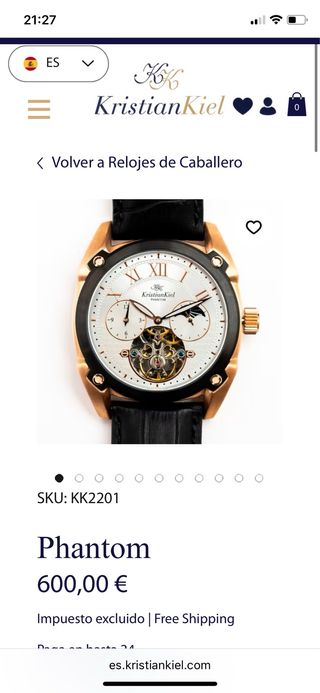 Reloj nuevo Kristian Kiel.
