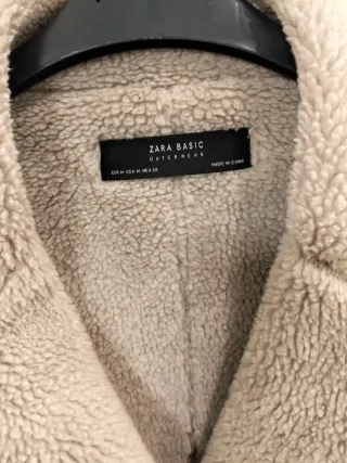 Cazadora biker efecto ante Zara talla M