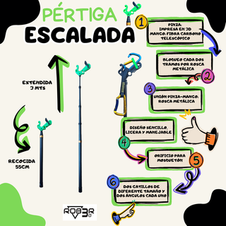 Pértiga escalada -clip stick- climbing pole