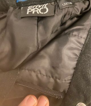 Pantalón nieve Junior Negro con Tirantes