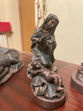 Belén efecto bronce pintado