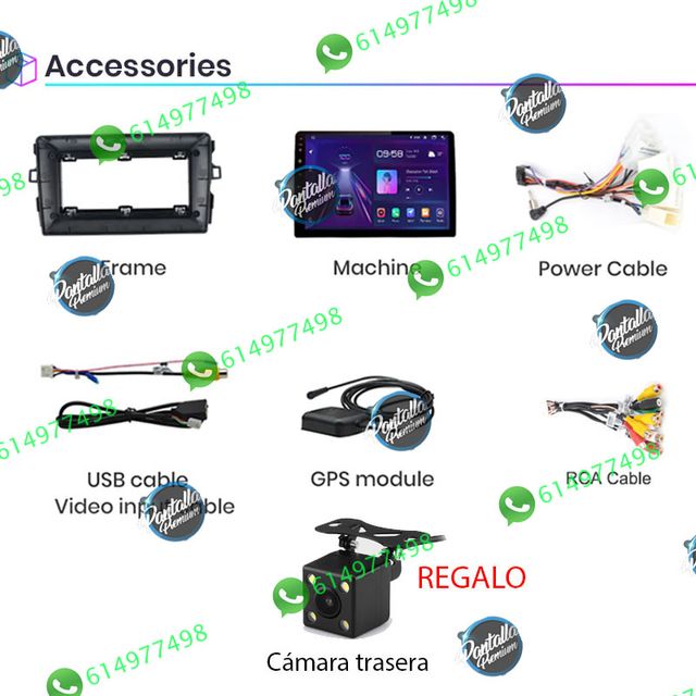 Radio Pantalla CARPLAY GPS para Toyota Auris E150