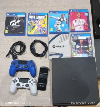 Consola PS4 Slim + 2 Mandos + Juegos