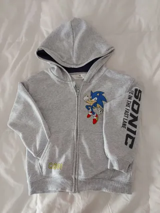 Sudadera Sonic H&M Talla 4-6 Años