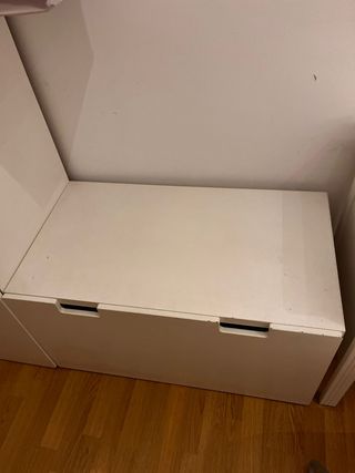 Cómoda baja Ikea blanca con cajón