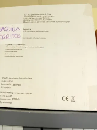 Máquina perritos calientes Buffalo DA567