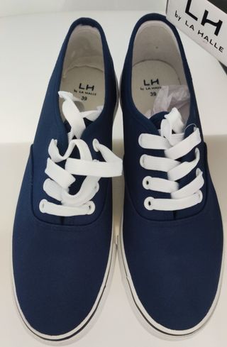 Zapatillas LA HALLE azul marino (estilo Vans)