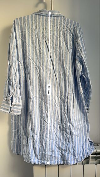 Camisa larga rayas azul y blanco Talla XL