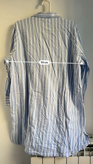 Camisa larga rayas azul y blanco Talla XL