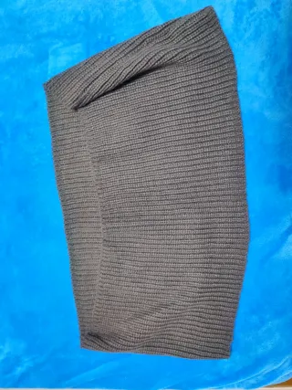 Bufanda cuello lana gris