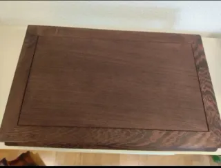 Mesa expositora bonsai madera.