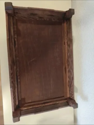 Mesa expositora bonsai madera.