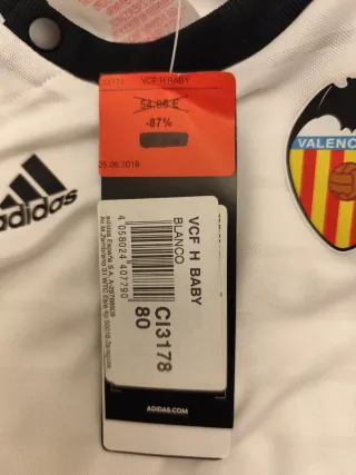 Equipación Valencia CF niño Adidas