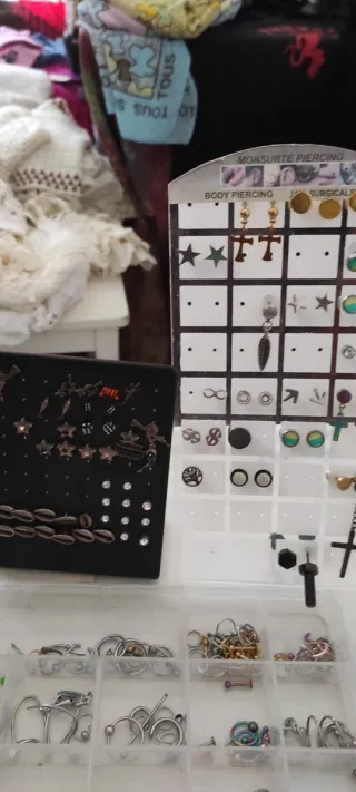 Pendientes y joyería de piercing acero o plata