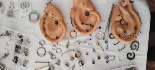 Pendientes y joyería de piercing acero o plata