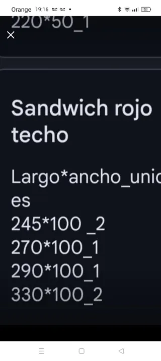 Lotes de Paneles Sandwich Techos y Pared