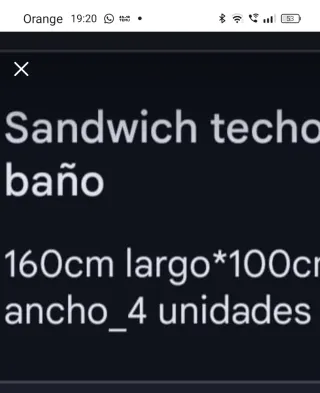 Lotes de Paneles Sandwich Techos y Pared