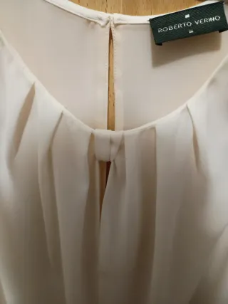 Blusa Roberto Verino Beige sin Mangas