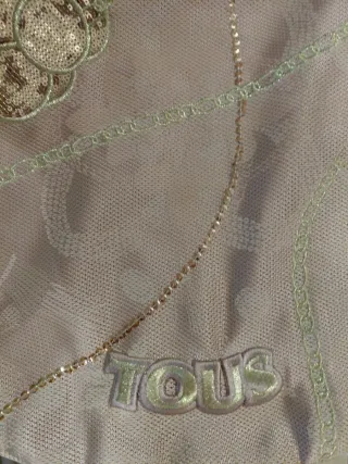 Bolso Tous Beige y Dorado con Osito