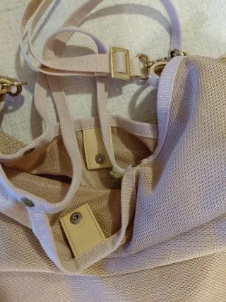 Bolso Tous Beige y Dorado con Osito