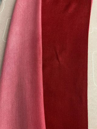 Fular bicolor burdeos y rosa