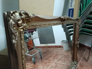 Espejo Marco Dorado Vintage
