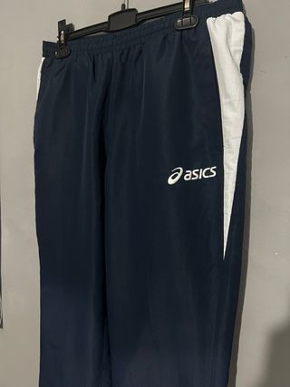 Pantalón deportivo Asics azul y blanco
