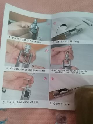 Herramienta de costura para cuero