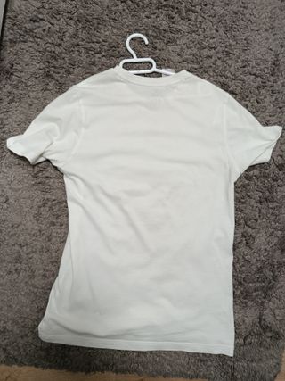 Camiseta Adidas Blanca Logo Turquesa Talla 16