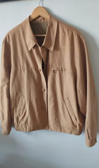 Cazadora Harrington Hombre Beige