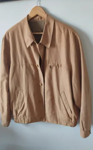 Cazadora Harrington Hombre Beige