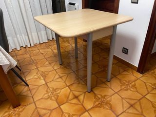 Mesa auxiliar cocina madera y metal