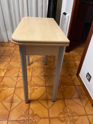 Mesa auxiliar cocina madera y metal