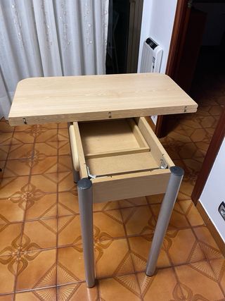 Mesa auxiliar cocina madera y metal
