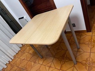 Mesa auxiliar cocina madera y metal