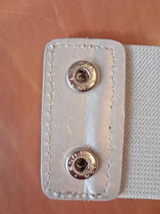 Cinturón elástico plateado fiesta 75 cm