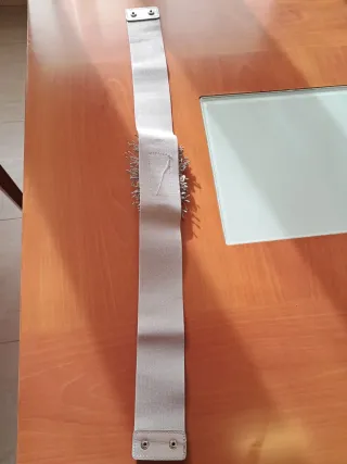 Cinturón elástico plateado fiesta 75 cm