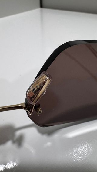 Occhiali da sole Bulgari oro e marroni