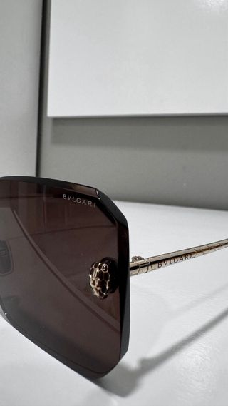 Occhiali da sole Bulgari oro e marroni