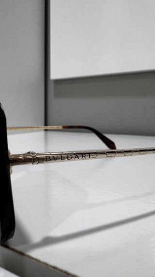 Occhiali da sole Bulgari oro e marroni
