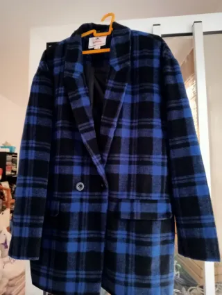 Chaqueta cuadros azul y negro