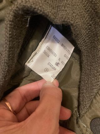 Piumino interno uomo verde militare